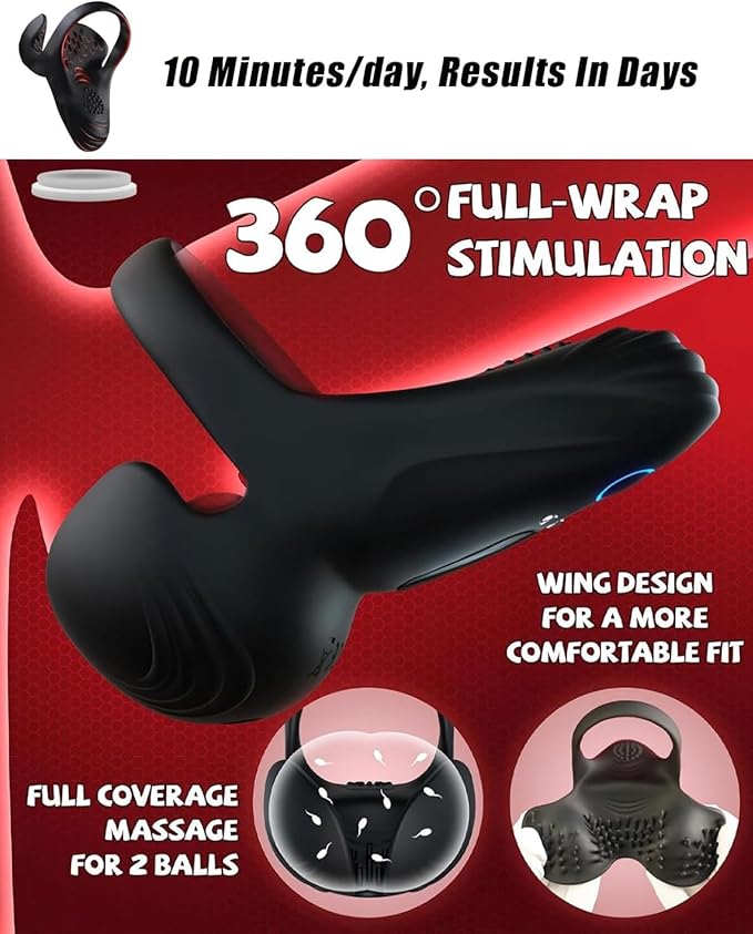 Moyzlo 5 in 1 Vibration Massager, Wireless Remote Control, Fast USB Charging, Waterproof and Easy to Clean, Home Relaxation Device