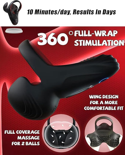 Moyzlo 5 in 1 Vibration Massager, Wireless Remote Control, Fast USB Charging, Waterproof and Easy to Clean, Home Relaxation Device
