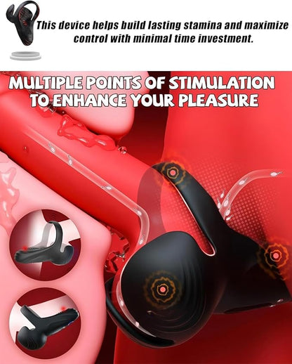 Moyzlo 5 in 1 Vibration Massager, Wireless Remote Control, Fast USB Charging, Waterproof and Easy to Clean, Home Relaxation Device